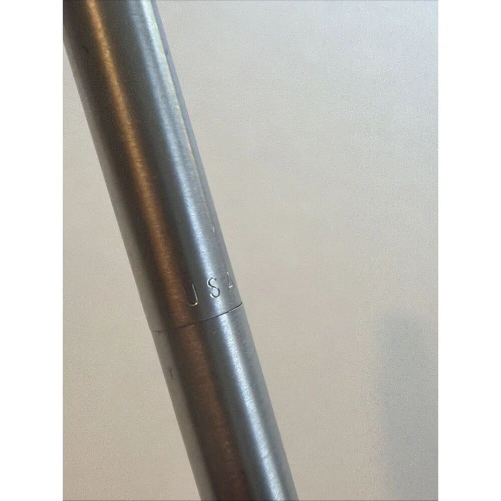 Sheaffer White Dot Vintage Ballpoint Twist Pen Made USA Matt Silver Ink Works